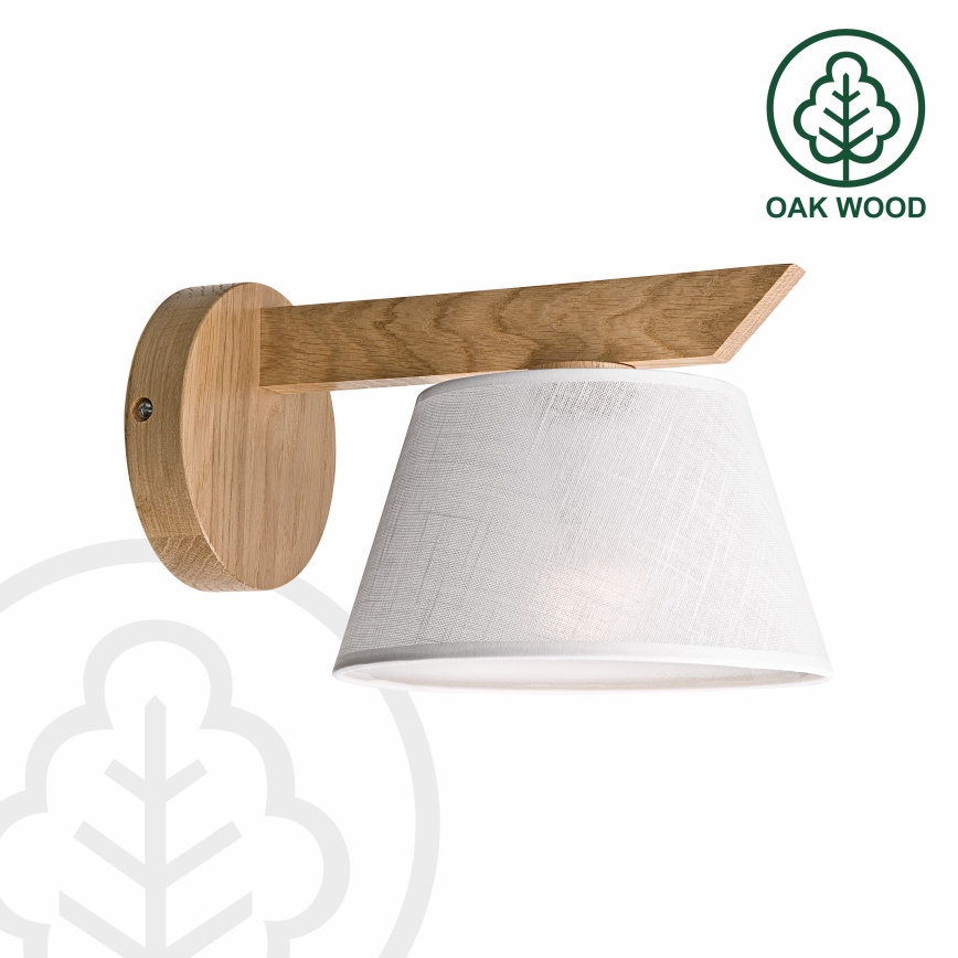 Brilagi - Iluminação de parede ANTHONY 1xE14/40W/230V carvalho/branco
