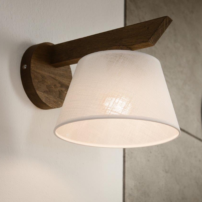Brilagi - Iluminação de parede ANTHONY 1xE14/40W/230V carvalho/branco