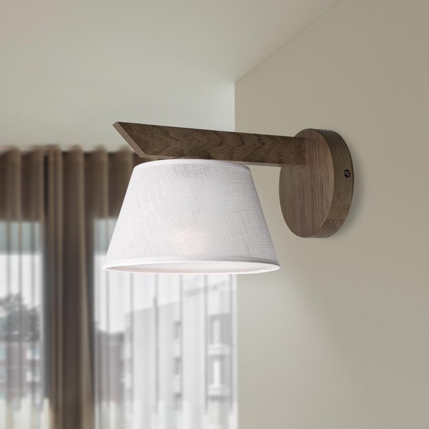 Brilagi - Iluminação de parede ANTHONY 1xE14/40W/230V carvalho/branco