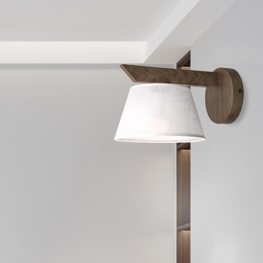 Brilagi - Iluminação de parede ANTHONY 1xE14/40W/230V carvalho/branco
