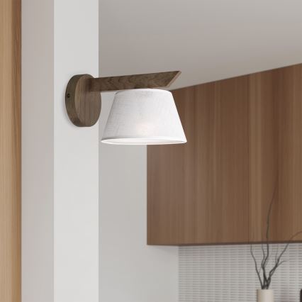 Brilagi - Iluminação de parede ANTHONY 1xE14/40W/230V carvalho/branco