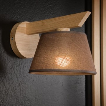 Brilagi - Iluminação de parede ANTHONY 1xE14/40W/230V carvalho/castanho