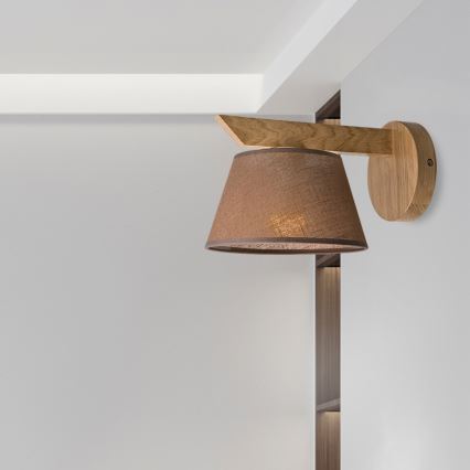 Brilagi - Iluminação de parede ANTHONY 1xE14/40W/230V carvalho/castanho