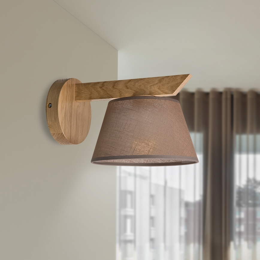 Brilagi - Iluminação de parede ANTHONY 1xE14/40W/230V carvalho/castanho