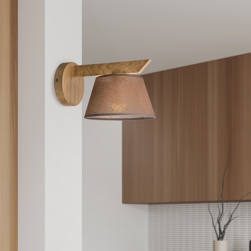 Brilagi - Iluminação de parede ANTHONY 1xE14/40W/230V carvalho/castanho