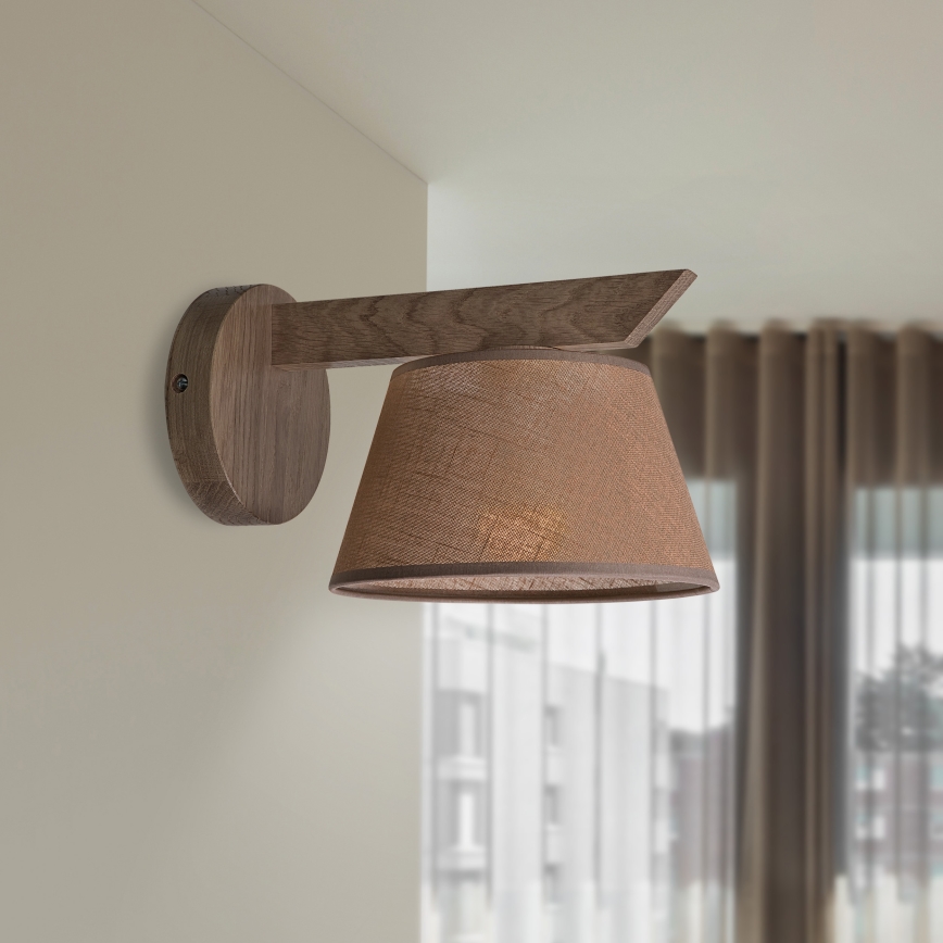 Brilagi - Iluminação de parede ANTHONY 1xE14/40W/230V carvalho/castanho
