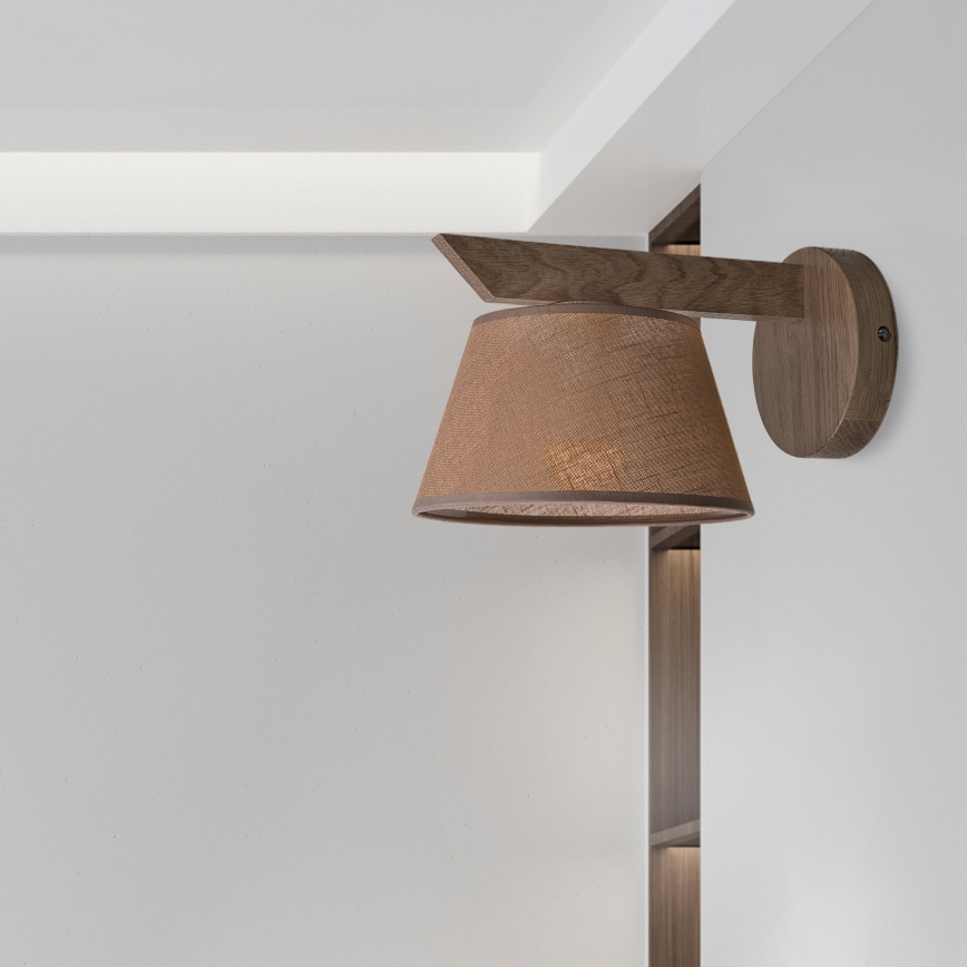 Brilagi - Iluminação de parede ANTHONY 1xE14/40W/230V carvalho/castanho