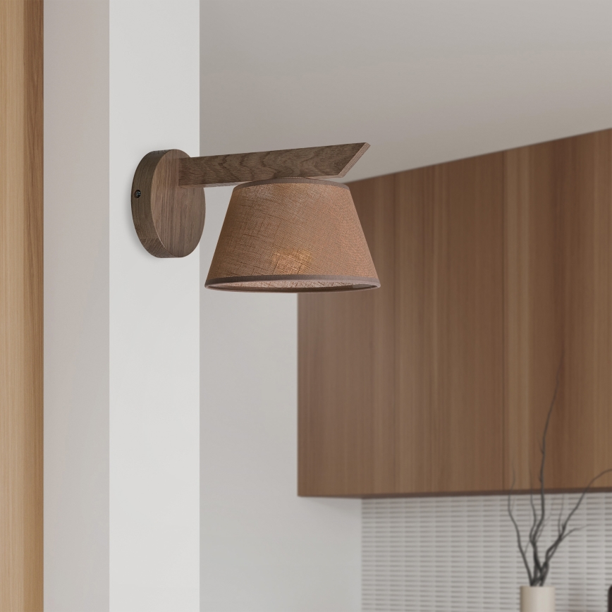 Brilagi - Iluminação de parede ANTHONY 1xE14/40W/230V carvalho/castanho