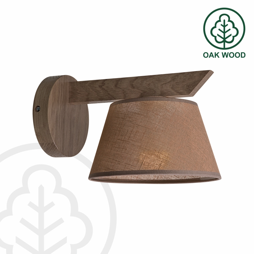 Brilagi - Iluminação de parede ANTHONY 1xE14/40W/230V carvalho/castanho