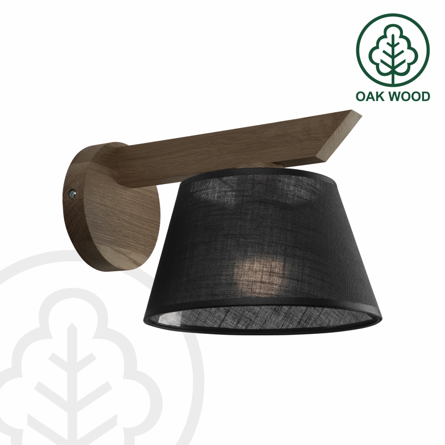 Brilagi - Iluminação de parede ANTHONY 1xE14/40W/230V carvalho/preto