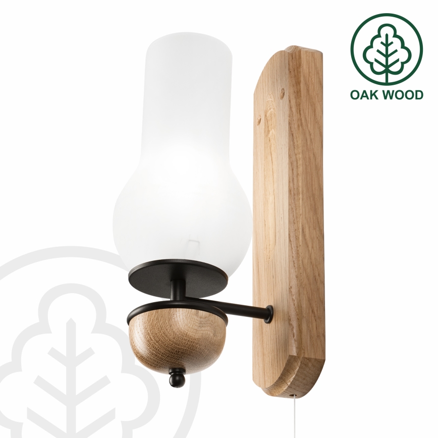 Brilagi - Iluminação de parede COTTAGE 1xE14/40W/230V carvalho/branco