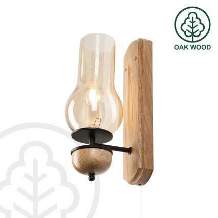 Brilagi - Iluminação de parede COTTAGE 1xE14/40W/230V carvalho/castanho
