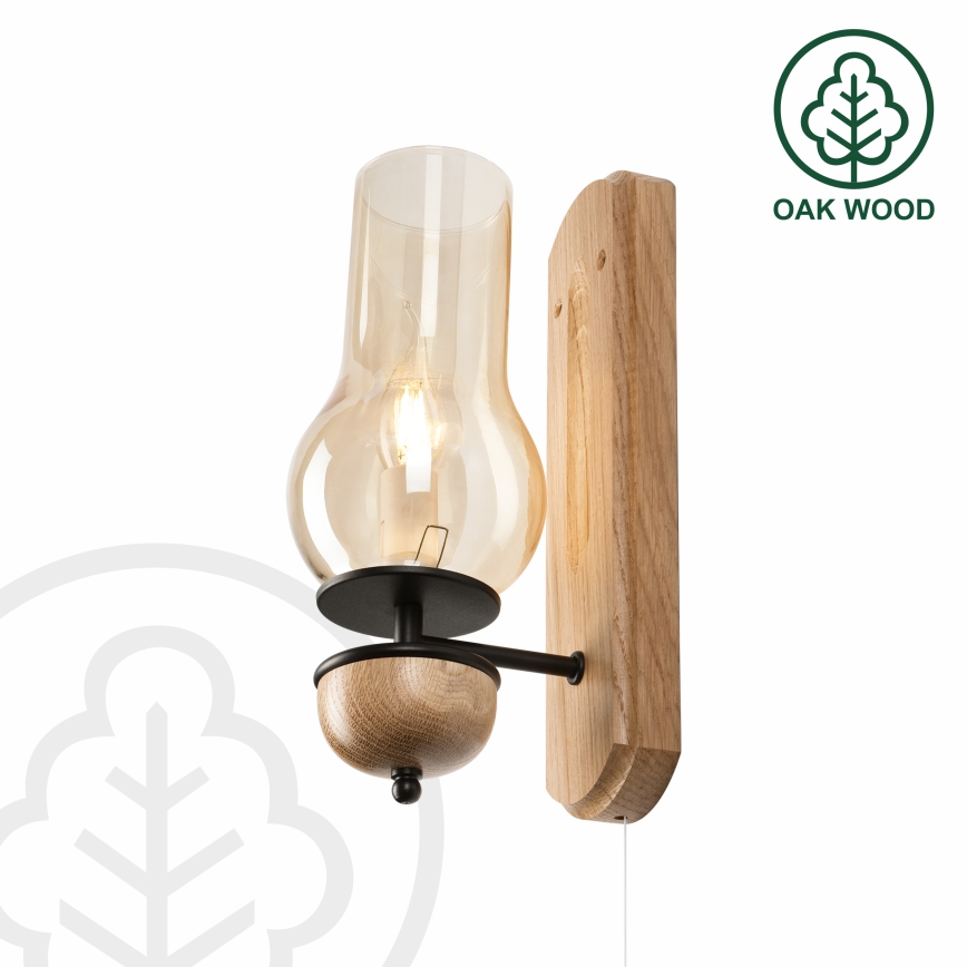 Brilagi - Iluminação de parede COTTAGE 1xE14/40W/230V carvalho/castanho