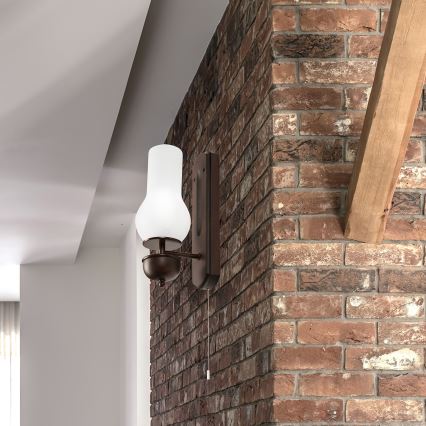 Brilagi - Iluminação de parede COTTAGE 1xE14/40W/230V faia/branco