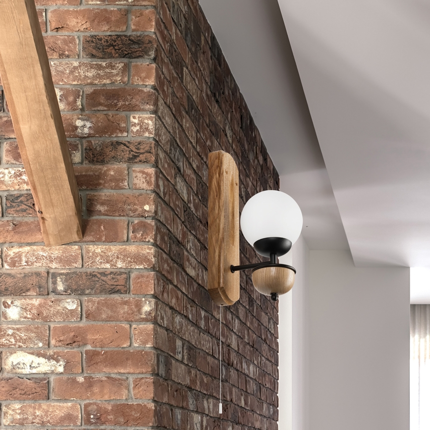 Brilagi - Iluminação de parede COTTAGE 1xG9/40W/230V carvalho/branco