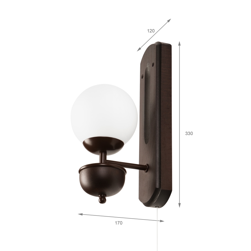 Brilagi - Iluminação de parede COTTAGE 1xG9/40W/230V faia/branco