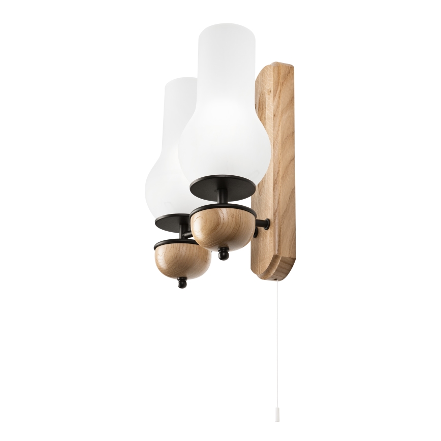 Brilagi - Iluminação de parede COTTAGE 2xE14/40W/230V carvalho/branco