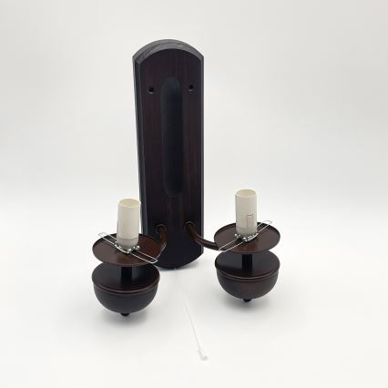 Brilagi - Iluminação de parede COTTAGE 2xE14/40W/230V faia/branco