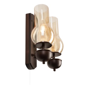Brilagi - Iluminação de parede COTTAGE 2xE14/40W/230V faia/castanho