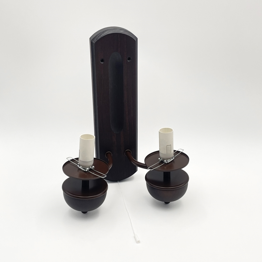 Brilagi - Iluminação de parede COTTAGE 2xE14/40W/230V faia/castanho
