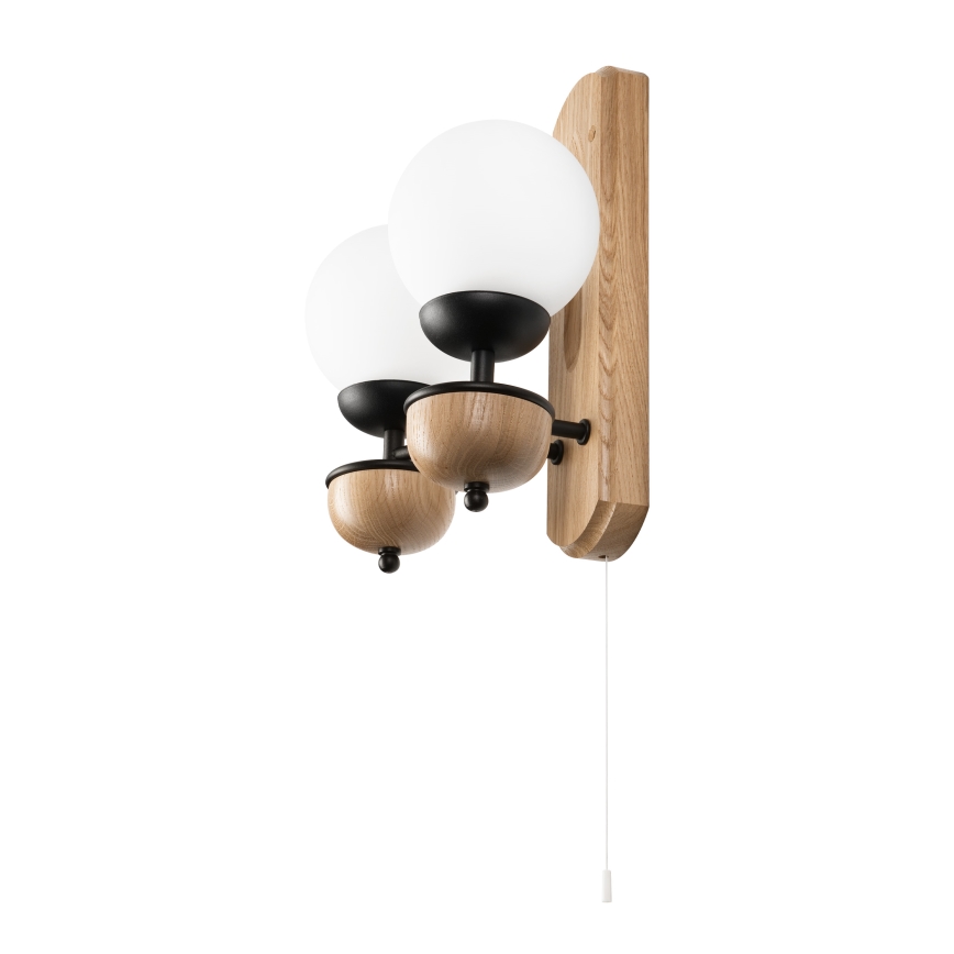Brilagi - Iluminação de parede COTTAGE 2xG9/40W/230V carvalho/branco