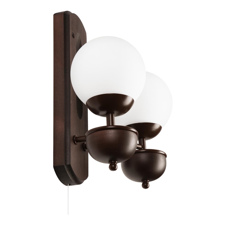 Brilagi - Iluminação de parede COTTAGE 2xG9/40W/230V faia/branco
