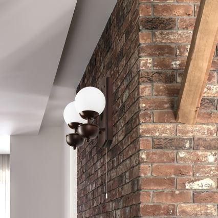 Brilagi - Iluminação de parede COTTAGE 2xG9/40W/230V faia/branco