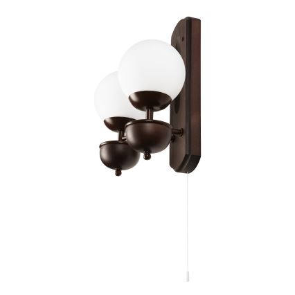 Brilagi - Iluminação de parede COTTAGE 2xG9/40W/230V faia/branco