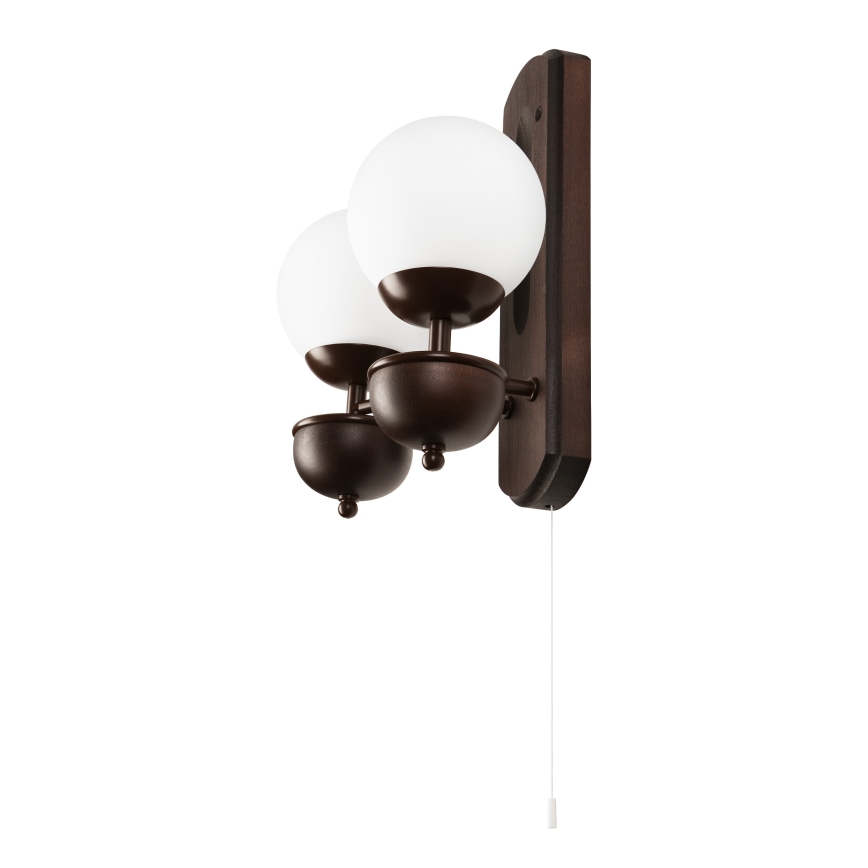 Brilagi - Iluminação de parede COTTAGE 2xG9/40W/230V faia/branco
