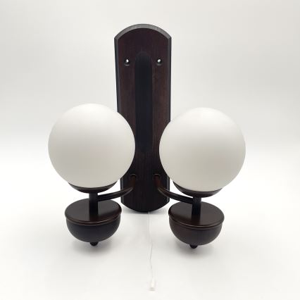Brilagi - Iluminação de parede COTTAGE 2xG9/40W/230V faia/branco