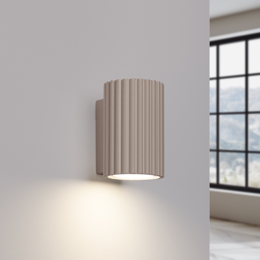 Brilagi - Iluminação de parede CRESTO 2xGU10/10W/230V 10 cm taupe