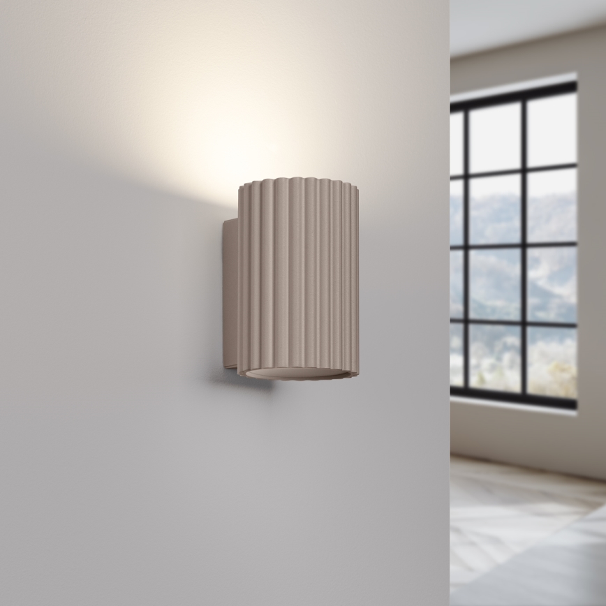 Brilagi - Iluminação de parede CRESTO 2xGU10/10W/230V 10 cm taupe