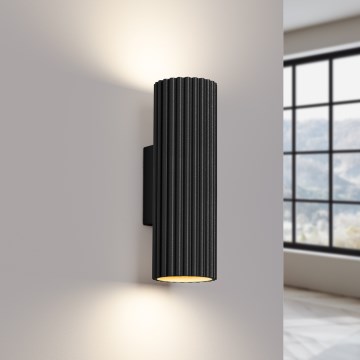 Brilagi - Iluminação de parede CRESTO 2xGU10/10W/230V 20 cm preto