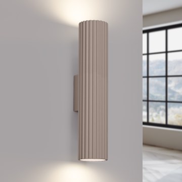Brilagi - Iluminação de parede CRESTO 2xGU10/10W/230V 20 cm taupe