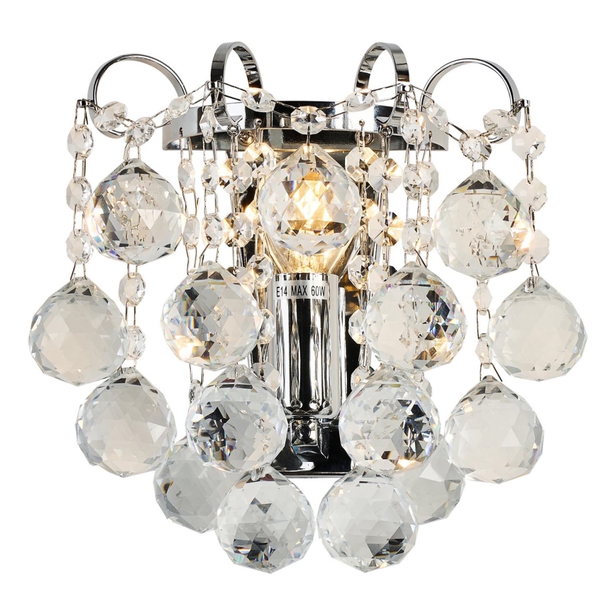 Brilagi - Iluminação de parede CRYSTAL 1xE14/60W/230V cromado brilhante