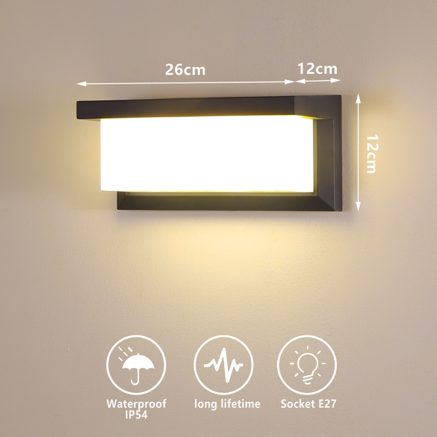 Brilagi - Iluminação de parede exterior BRICKY 1xE27/60W/230V antracite IP54