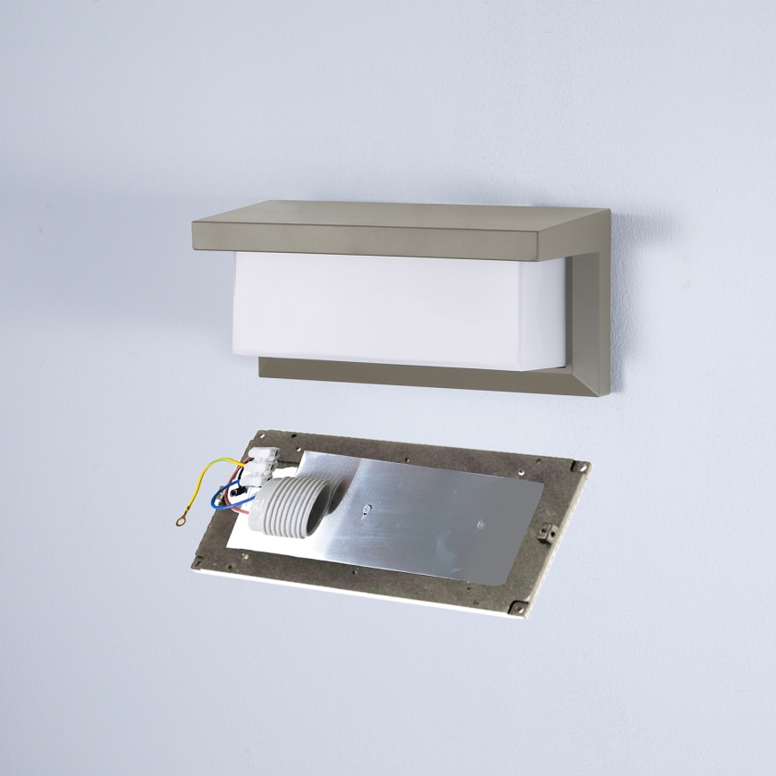 Brilagi - Iluminação de parede exterior BRICKY 1xE27/60W/230V cinzento IP54