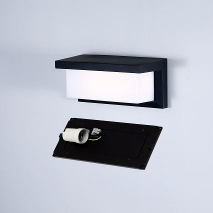 Brilagi - Iluminação de parede exterior BRICKY 1xE27/60W/230V preto IP54