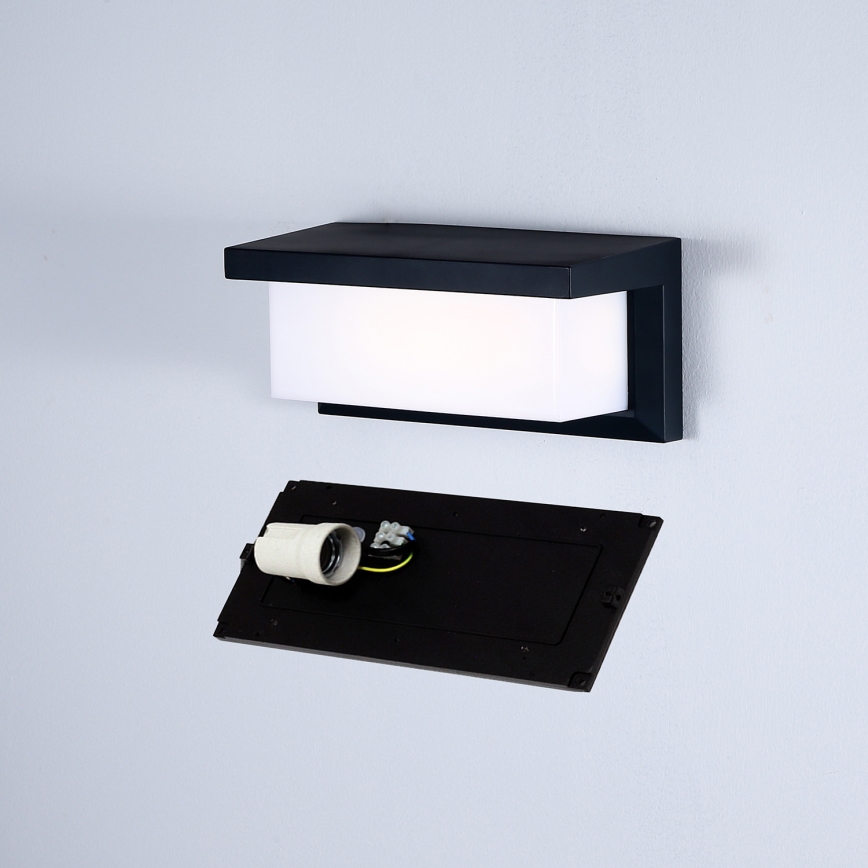 Brilagi - Iluminação de parede exterior BRICKY 1xE27/60W/230V preto IP54