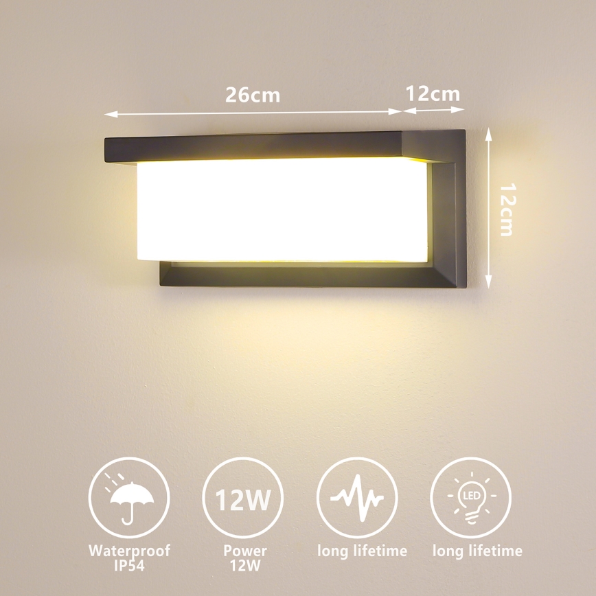 Brilagi - Iluminação de parede exterior LED BRICKY LED/12W/230V antracite IP54