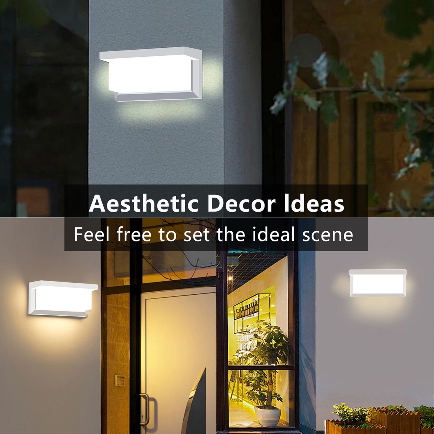 Brilagi - Iluminação de parede exterior LED BRICKY LED/12W/230V branco IP54