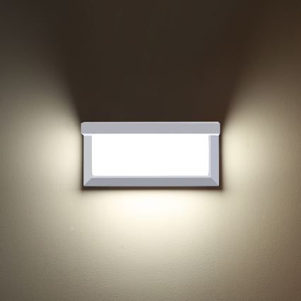 Brilagi - Iluminação de parede exterior LED BRICKY LED/12W/230V branco IP54