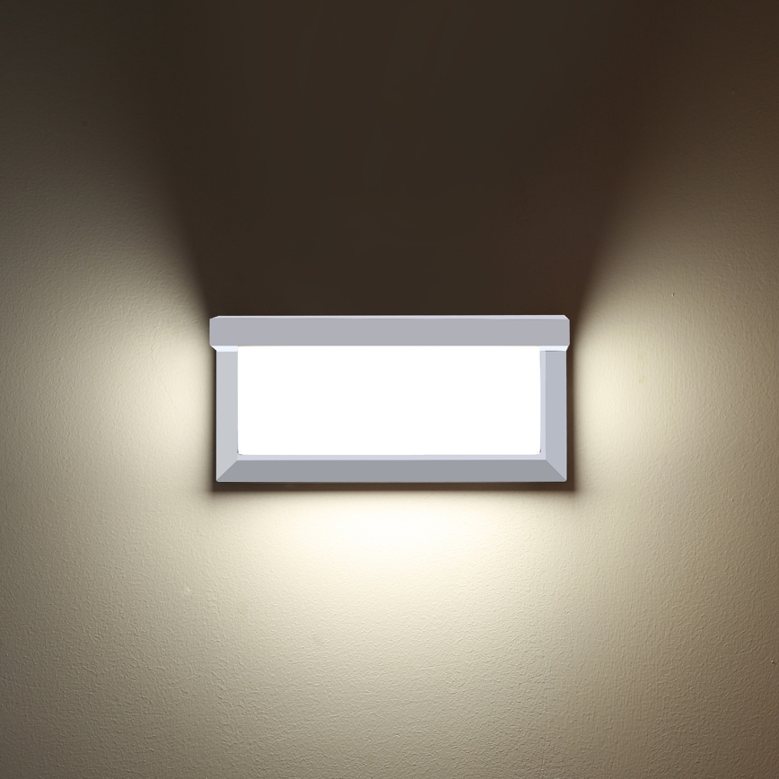 Brilagi - Iluminação de parede exterior LED BRICKY LED/12W/230V branco IP54