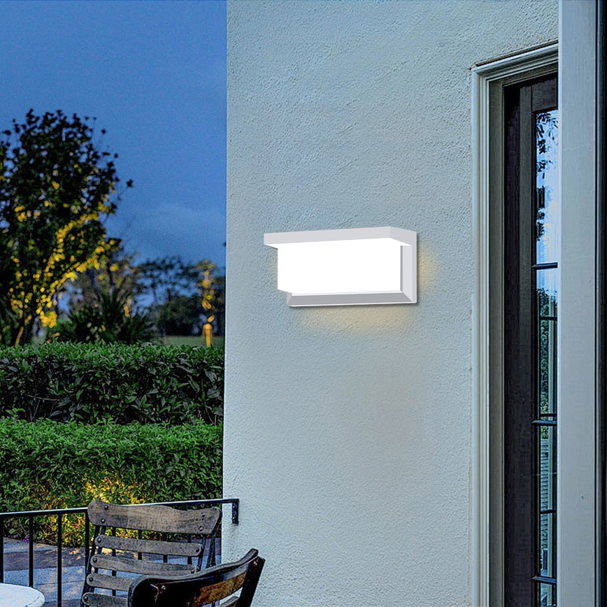 Brilagi - Iluminação de parede exterior LED BRICKY LED/12W/230V branco IP54