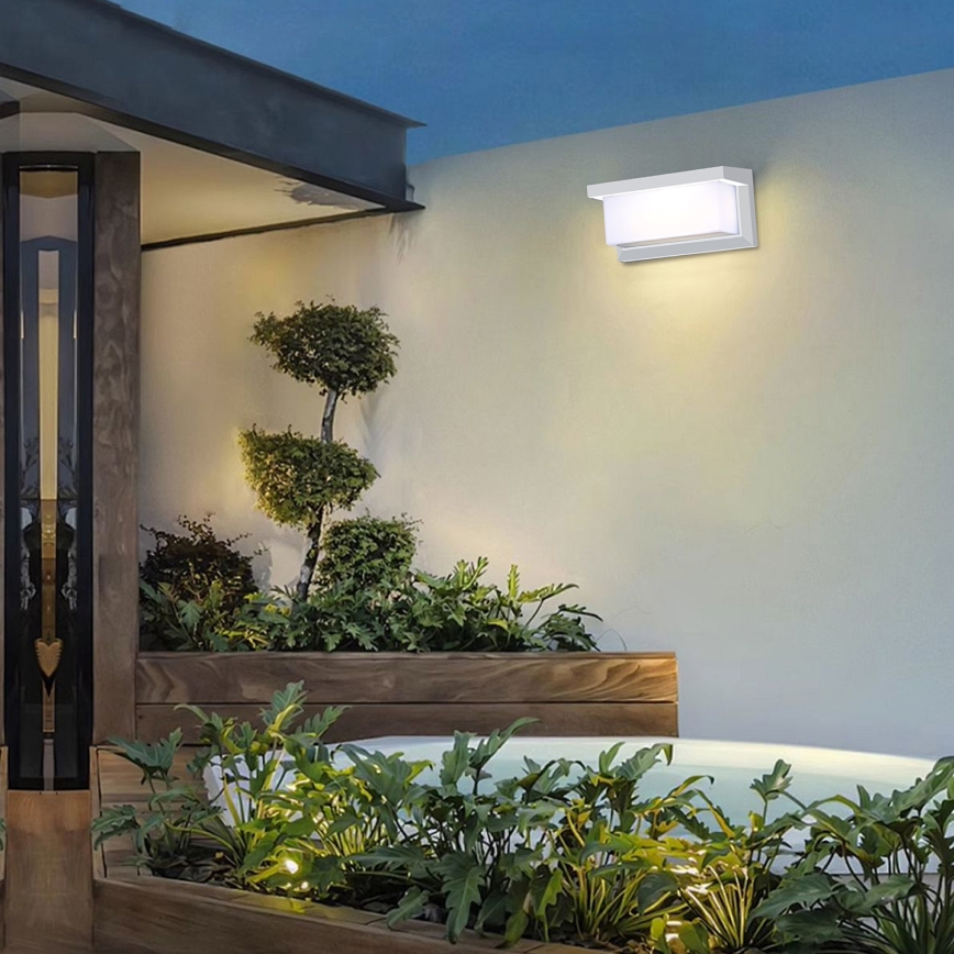 Brilagi - Iluminação de parede exterior LED BRICKY LED/12W/230V branco IP54