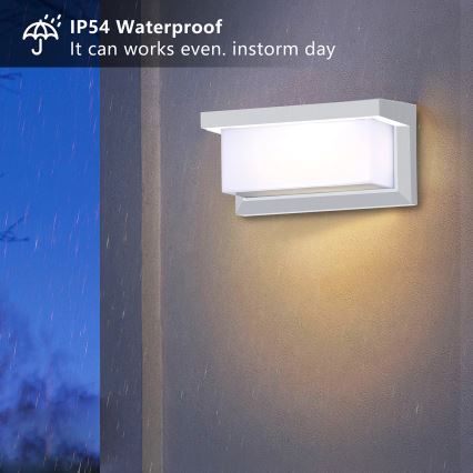 Brilagi - Iluminação de parede exterior LED BRICKY LED/12W/230V branco IP54