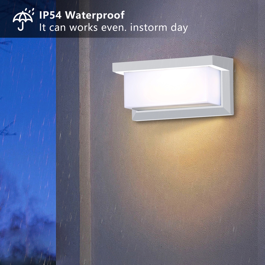 Brilagi - Iluminação de parede exterior LED BRICKY LED/12W/230V branco IP54