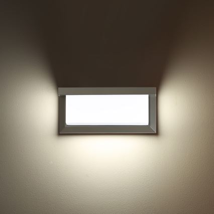 Brilagi - Iluminação de parede exterior LED BRICKY LED/12W/230V cinzento IP54