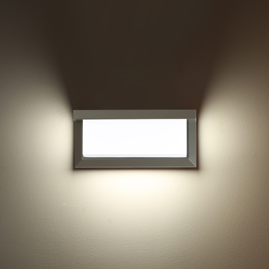 Brilagi - Iluminação de parede exterior LED BRICKY LED/12W/230V cinzento IP54