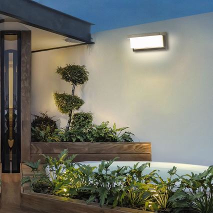 Brilagi - Iluminação de parede exterior LED BRICKY LED/12W/230V cinzento IP54